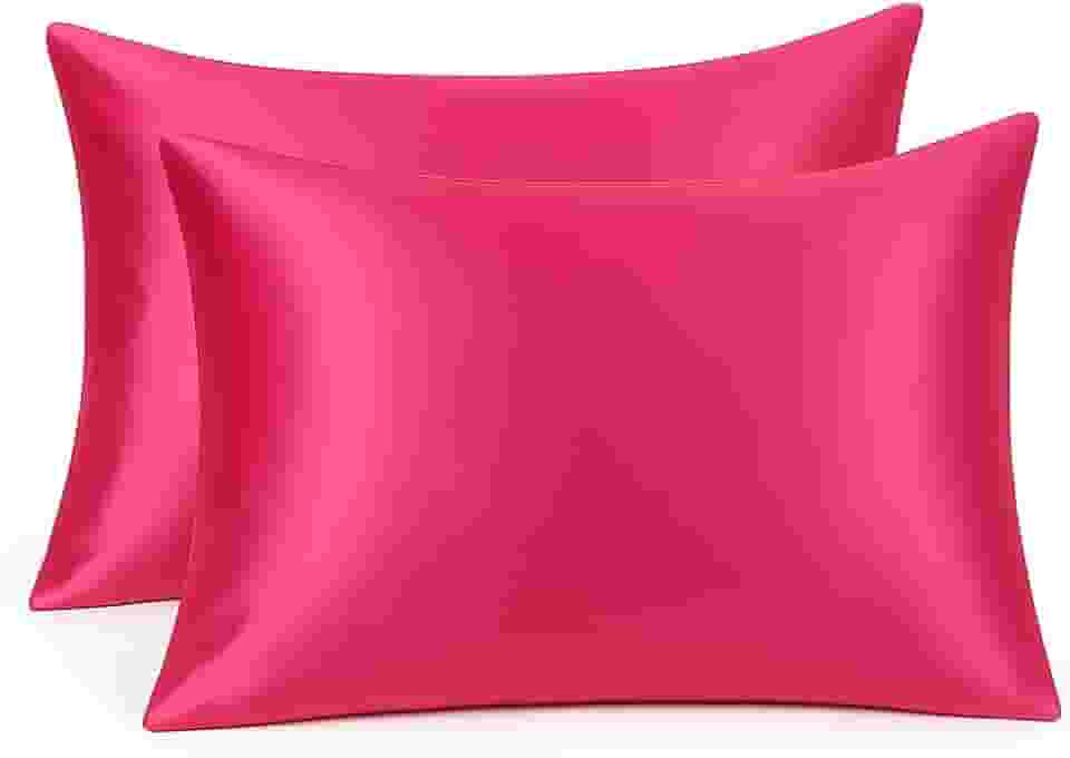 Kit 2 Fronhas de Cetim Rosa, Proteção Antifrizz para Cabelo