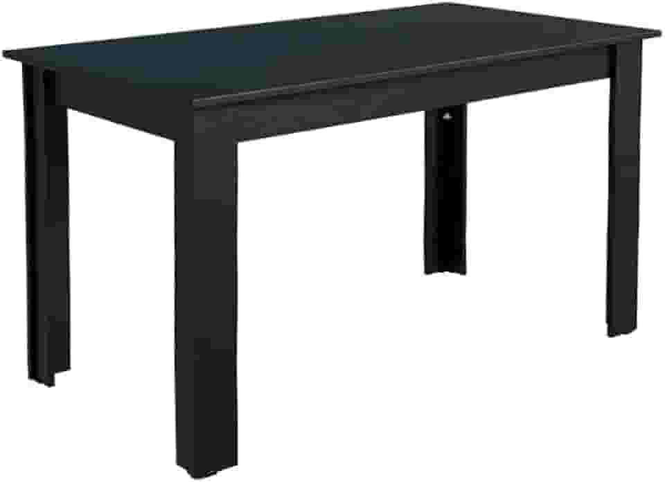 Mesa Madesa Retangular Tampo de Madeira 5231 - Preto