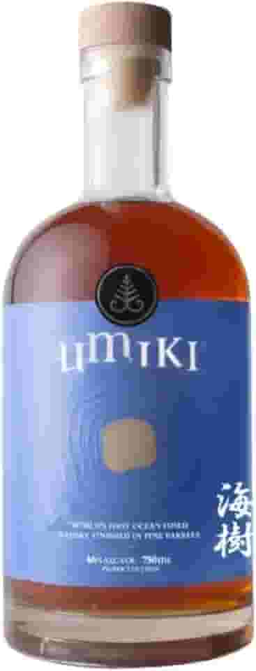 Whisky Umiki Japonês Blend Sem Filtragem Finalizado Barris de Pinheiro Notas frescas e Persistente 750ml Teor 46%
