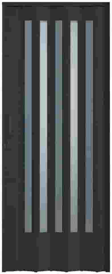 Porta Sanfonada Pvc Translúcida 210x60cm Bcf Preto