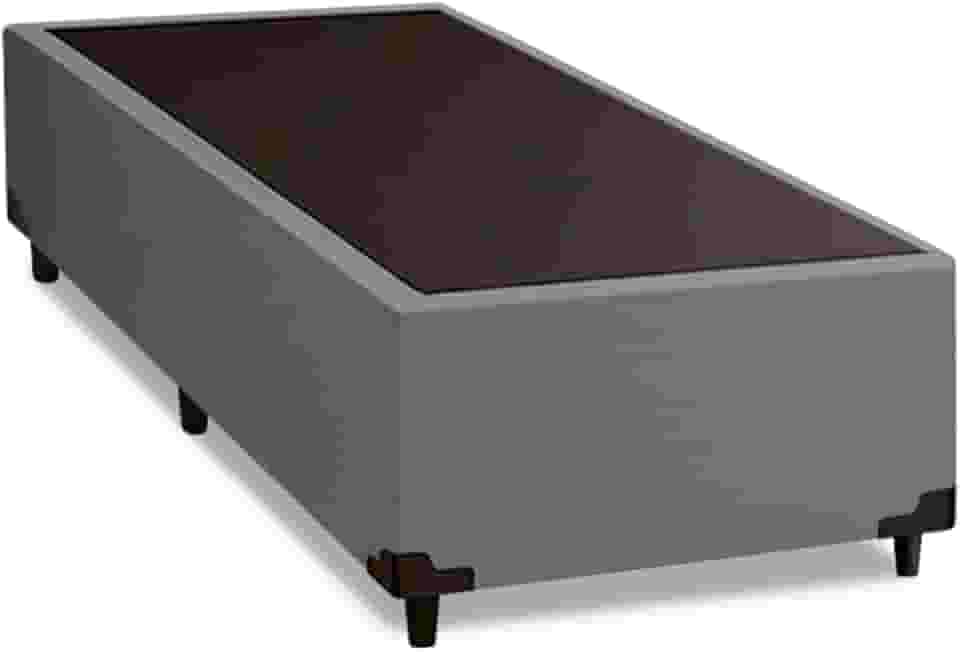 Cama Box Solteiro 0,88m com 38cm de Altura Suede Prince Cinza