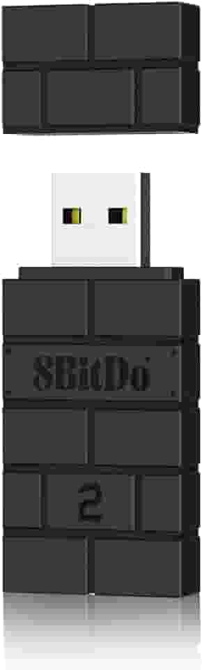 8Bitdo Adaptador de controle adaptador 2 USB sem fio para Switch/Switch 2, Windows, Mac e Raspberry Pi, compatível com controle Bluetooth Xbox Series X e S, Xbox One, PS5/PS4/PS3