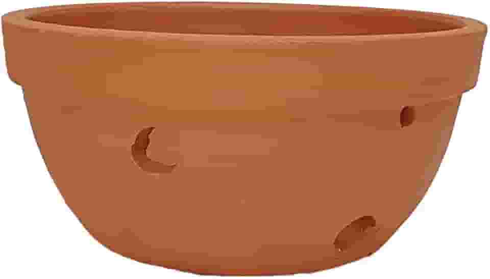 Vaso para Orquídeas Boa Nova Cerâmica Natural - M