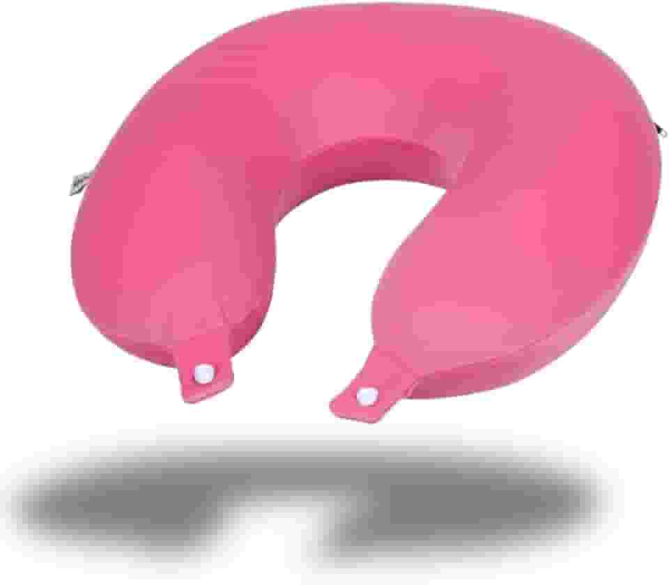 Travesseiro Para Viagem Almofada Nasa Almofada De Pescoço Com Botão, Almofada De Apoio Anatômica Para Avião, Carro E Ônibus, Descanso Confortável, Portátil E Macio (Sortida entre Rosa ou Roxo)