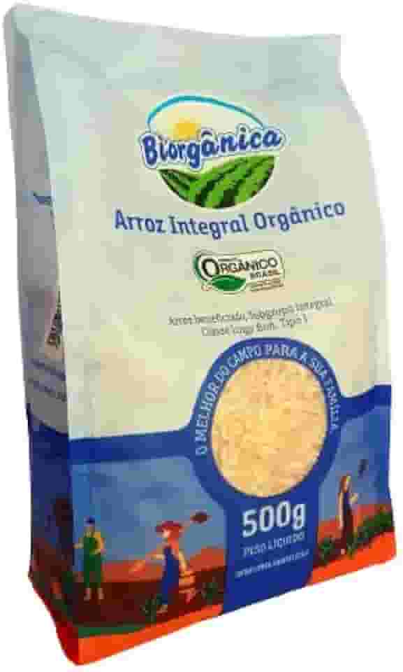 Kit 2X: Arroz Agulhinha Integral Orgânico Biorgânica 500g