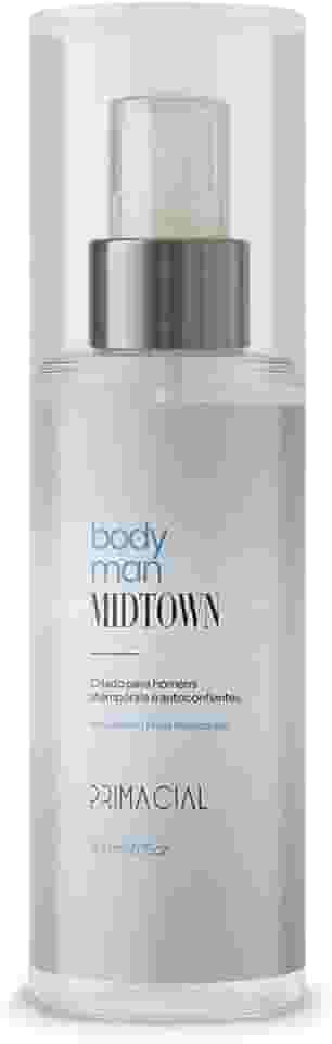 Body Splash MIDTOWN 200ml by Primacial - Fragrância Amadeirado com Notas de Lavanda e Bergamota