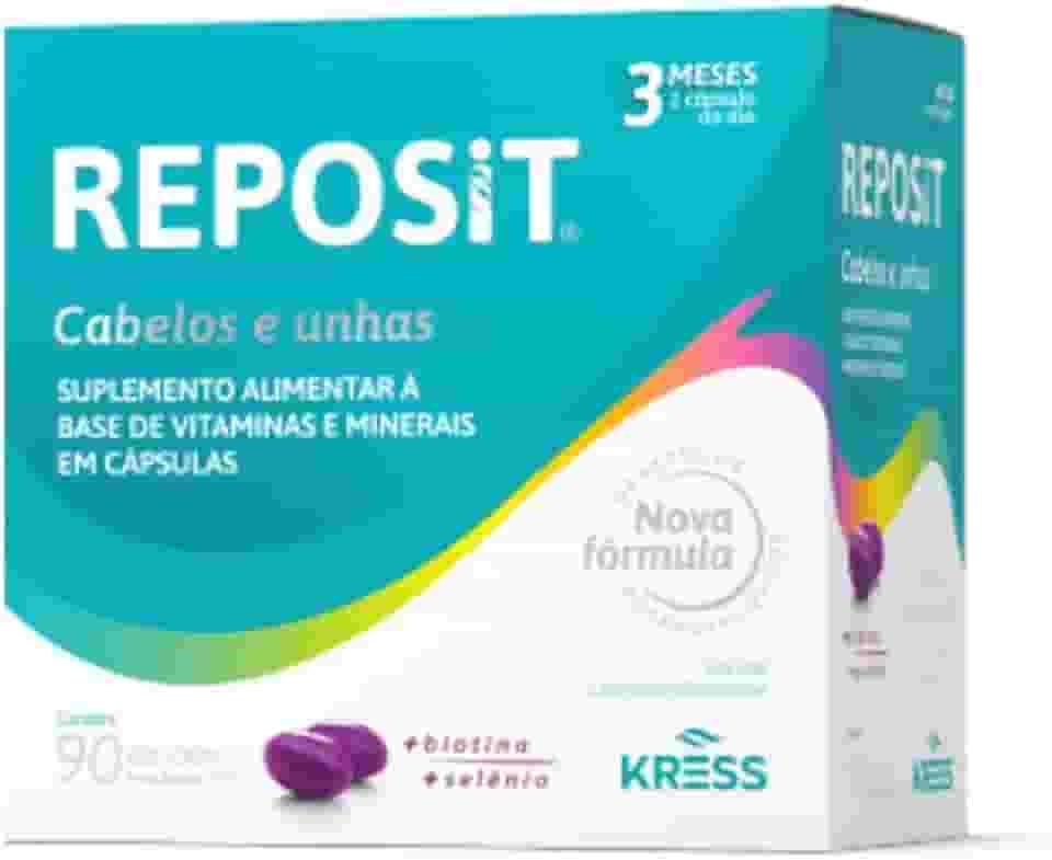 Reposit Cabelos E Unhas 90 Gel Caps Kress Fortalecedor