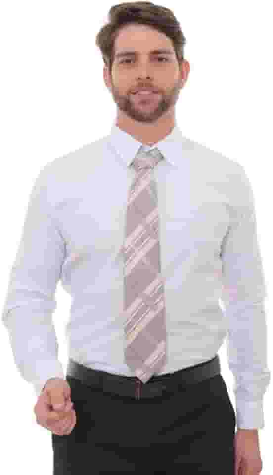 Camisa Social masculina Manga Longa Slim Branca