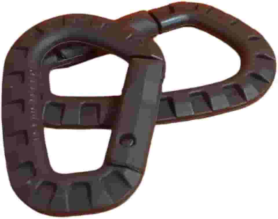 Kit Mosquetão Resistente Polímero Treme Terra, 2 Unidades, Diversas Cores (Preto) - Grande