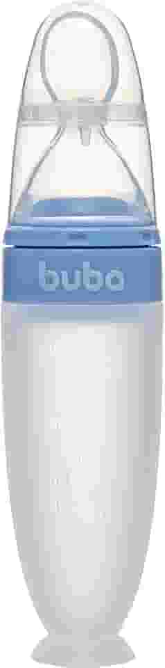 Buba, Colher Dosadora Em Silicone Com Ventosa Azul