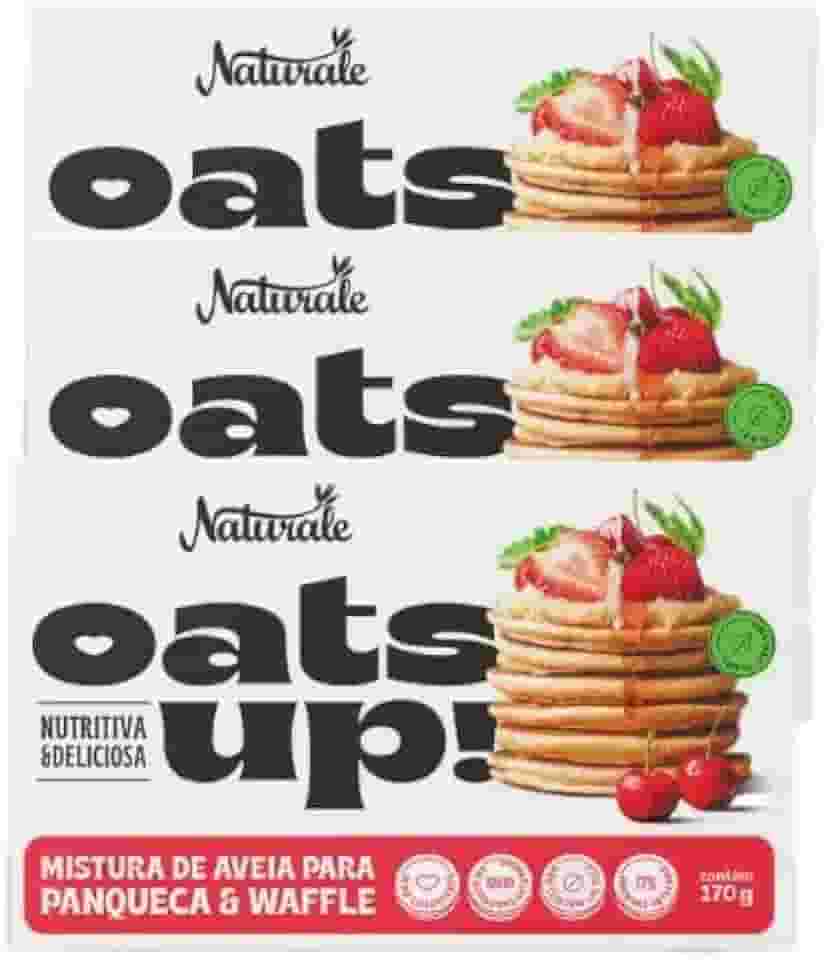 KIT 3 Mistura de Aveia para Panqueca e Waffle Zero Colesterol 170g - Oats Up - Naturale