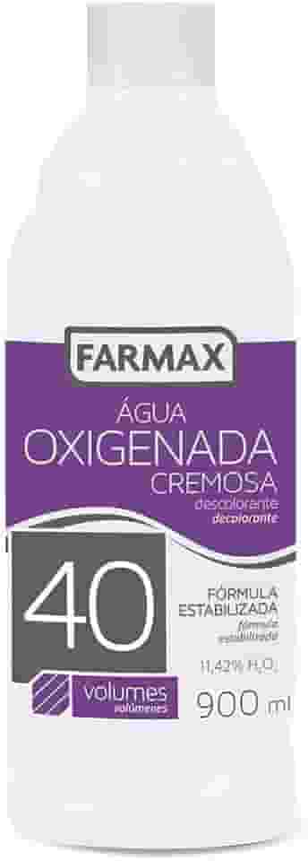 Agua Oxigenada Cremosa 40% Vol, Transparente, Farmax, 900 ml