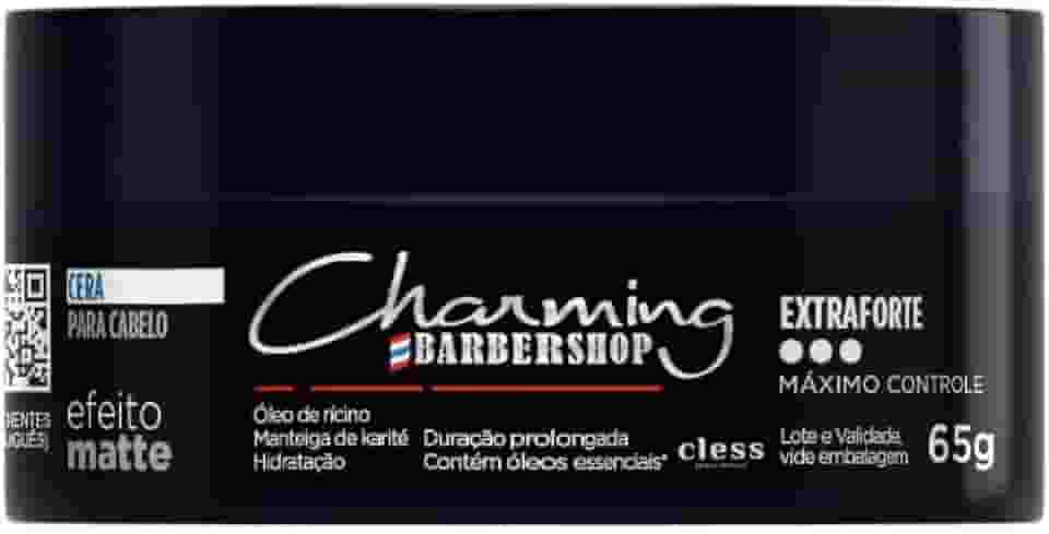 Gel Modelador Efeito Matte Extra Forte Charming Barbershop para Cabelos Masculinos, Estilo Duradouro, Fixação Máxima, Acabamento Natural, Ideal para Todos os Tipos de Cabelo