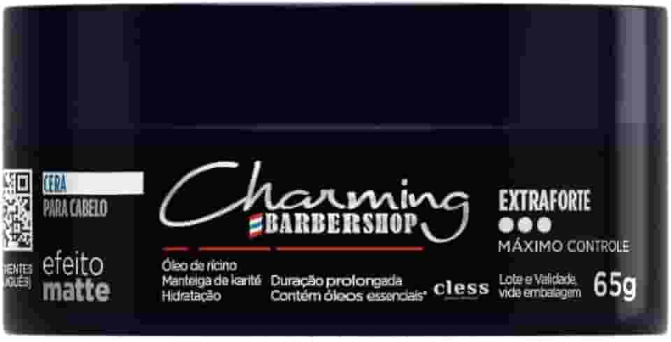 Gel Modelador Efeito Matte Extra Forte Charming Barbershop para Cabelos Masculinos, Estilo Duradouro, Fixação Máxima, Acabamento Natural, Ideal para Todos os Tipos de Cabelo