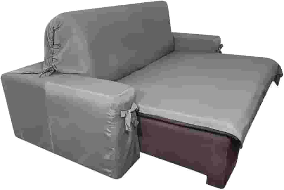 Capa p/Sofá Retrátil e Reclinável em Tecido Gorgurão - Veste Sofás de 1,96m até 2,35m Cor:Grafite
