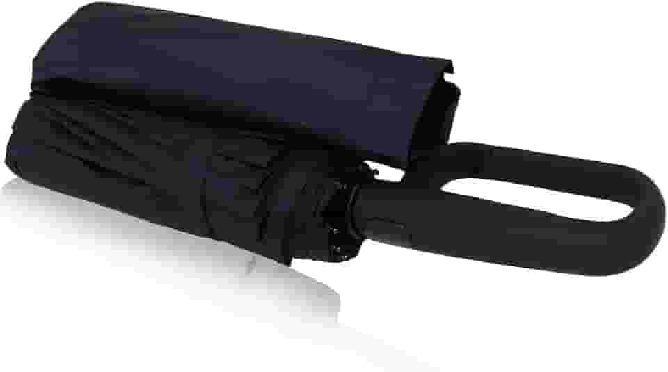 Guarda-Chuva Automático Reforçado Proteção Solar UV • Estrutura Anti-Vento Dobrável - Abertura e Fechamento Automático - Sombrinha Compacta Masculina e Feminina (Preto)