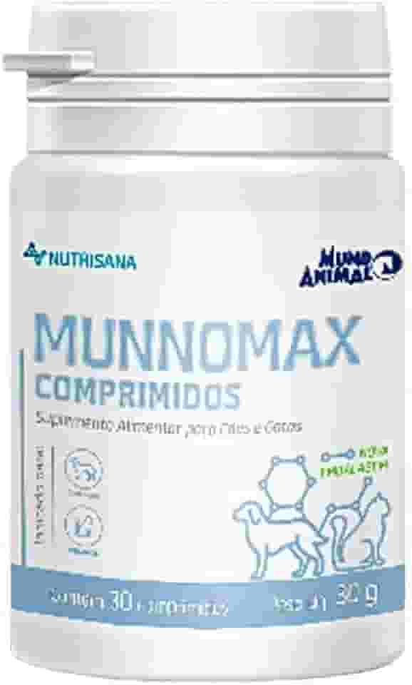 Mundo Animal Suplemento Alimentar Nutrisana Munnomax Comprimidos Para Cães E Gatos - 30 Comprimidos