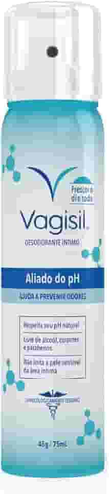 Vagisil Desodorante Íntimo Feminino Spray, Aliado do pH, Ajuda a Prevenir Odores, Cheiro Leve, 75ml