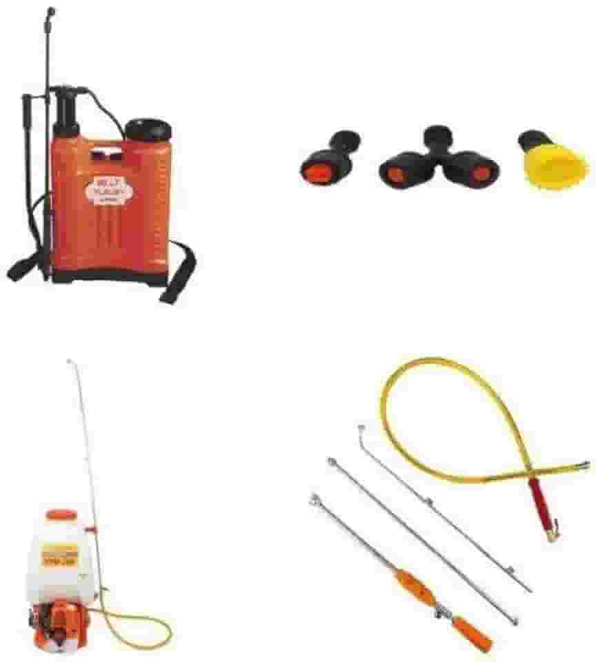 Kit Pulverizador Costal a Gasolina 25l Vpm260 e Pulverizador Costal Manual 20l Vp20l Vulcan Trent Laranja