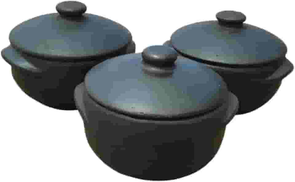 Jogo de Panela de Barro Capixaba 1500ml - Fogão a Lenha e Gás Pratos Tradicionais Brasileiros