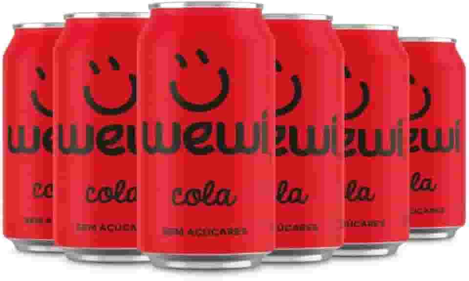 Refrigerante Wewi Cola Natural Zero Açúcar 350ml pacote com 6 unidades