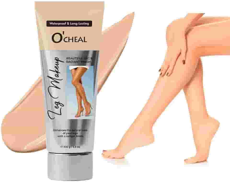 O'CHEAL Creme de maquiagem impermeável para pernas, cobertura de tatuagem sem transferência e corretivo para cicatrizes, base corporal de longa duração para pele impecável, cobertura de varizes nas