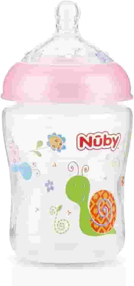 Mamadeira Anticólica 270ml Bico Anatômico | BPA Free 0-12M | Boca Larga Fácil Limpeza | Rosa