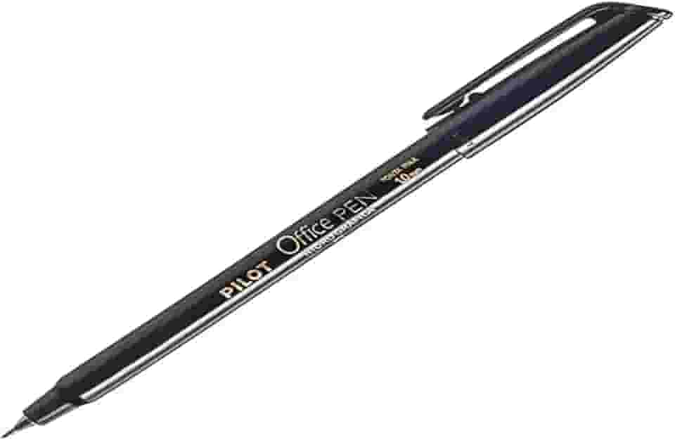 Caneta Hidrográfica Office Pen, Pilot, 1.0 mm, Preto