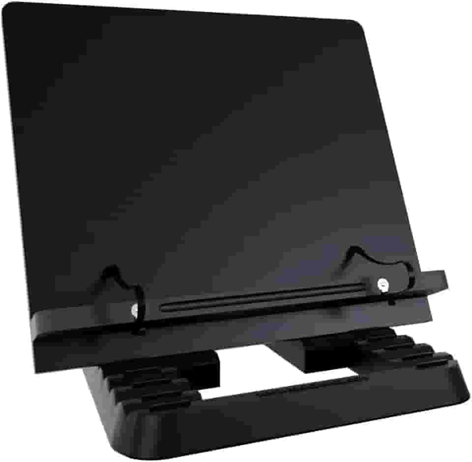 Marca Fácil Suporte para Livro e Notebook Resistente Ergonômico Durável Leve Portátil 19 Níveis de Ajuste com Prendedores de Páginas Preto M05