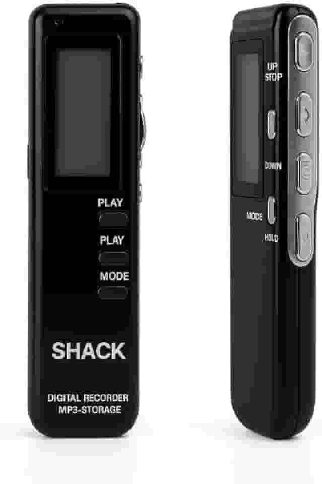 Gravador de Voz Digital MT-556 8GB de Memória Tela LCD MP3 Player WMA 17620 Minutos de Gravação - SHACK