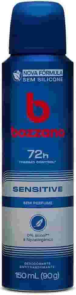 Bozzano Desodorante Aerossol Sensível Sem Perfume 150Ml 90G