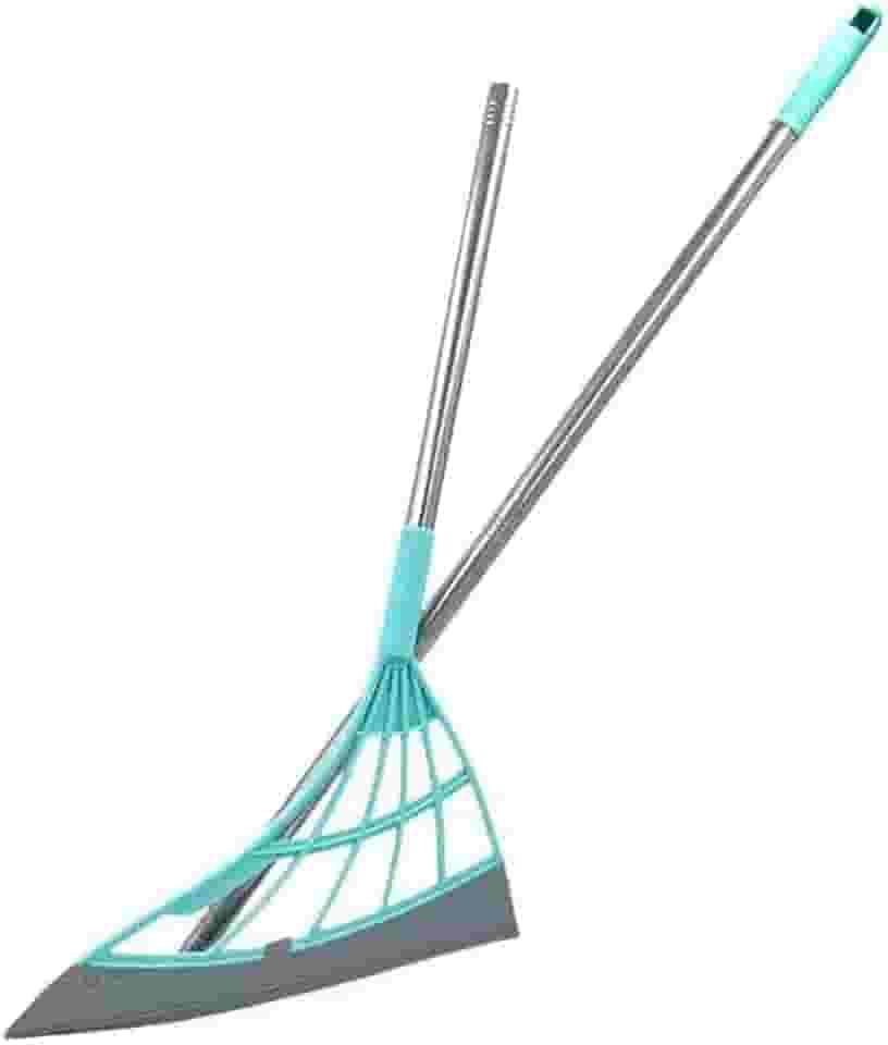 Vassoura Mágica Multifuncional com Cabo Ajustável em Silicone e Aço Inoxidável, Sistema de Limpeza Integrado