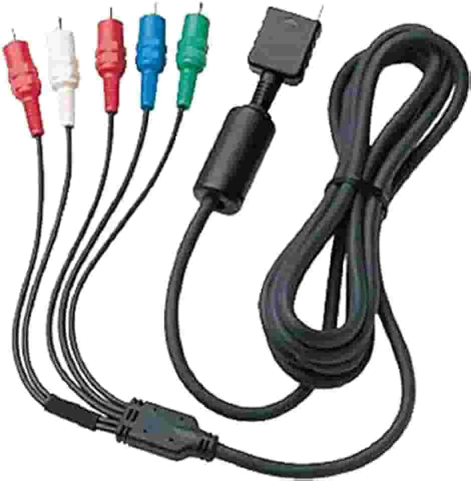 Cabo Video Componente Para Play Ps2 / Ps3 Ponta Prata Alta Definição
