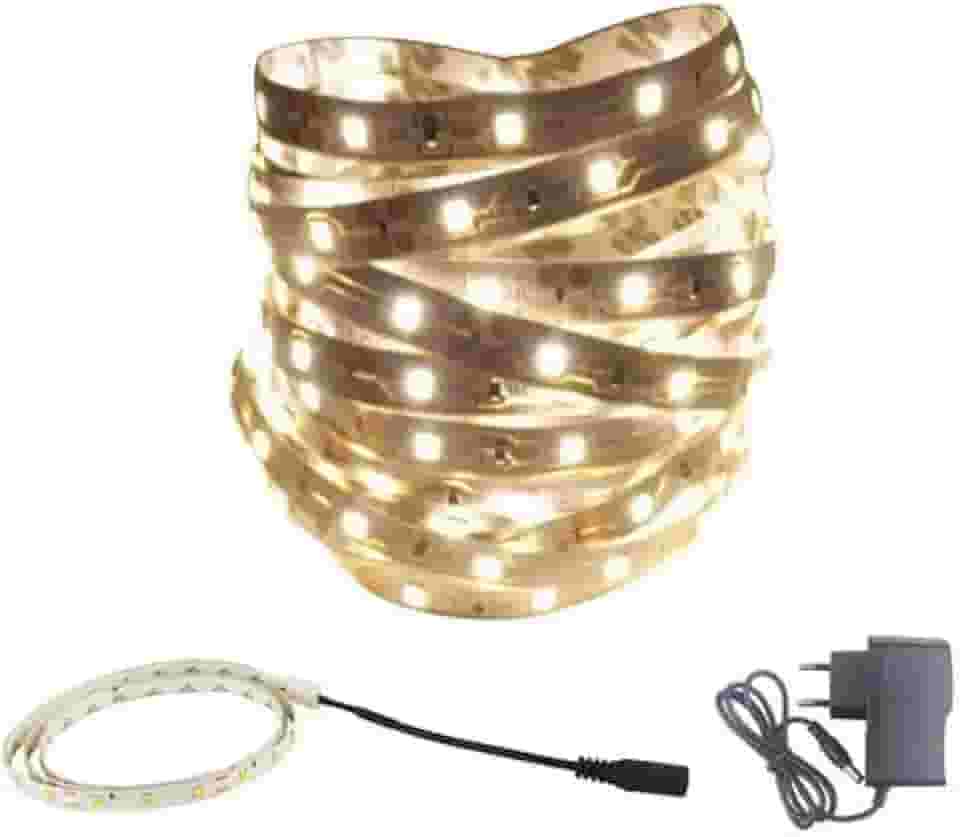 Fita Led Branco Quente 3k 2m 3528 12v + Fonte Bivolt