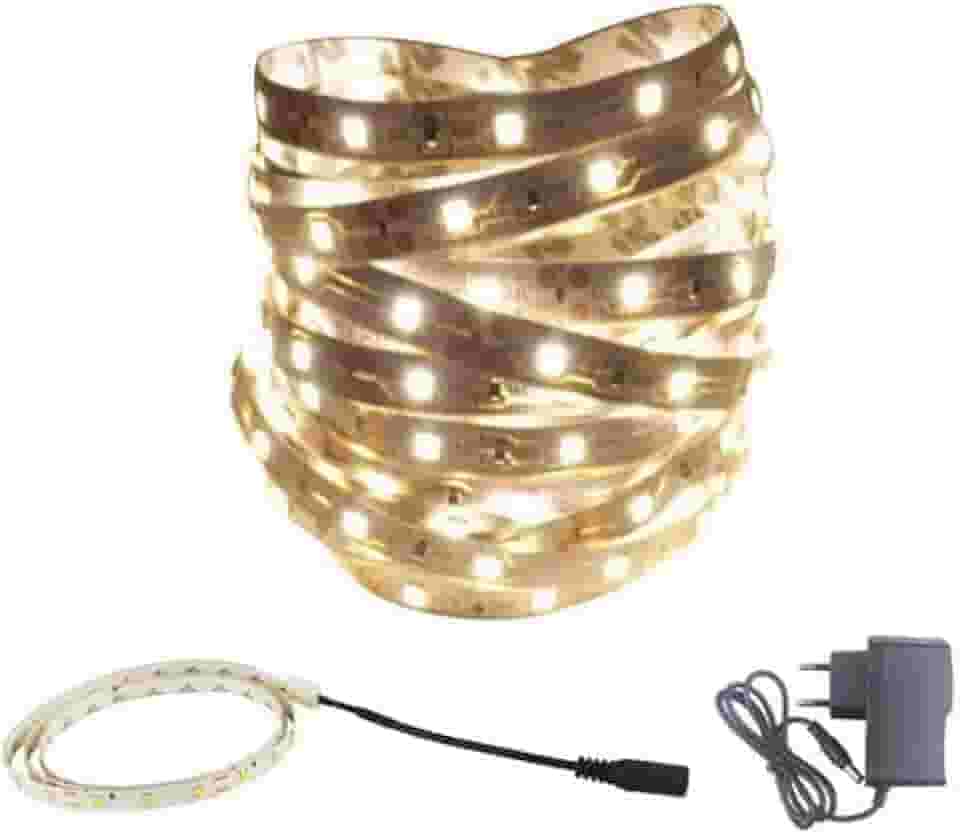Fita Led Branco Quente Amarela 3K 3528 3m 180 Leds 12v Fonte Bivolt