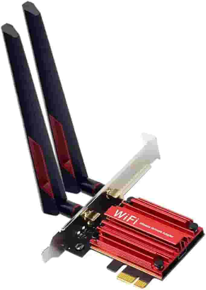 10DB Antena WIFI 6E Adaptador PCIE Intel AX210 Bluetooth 5.3 Wireless 5374Mbps 2 em 1 Tri-Band 2.4G/5G/6Ghz WifI 6 placa de rede para PC desktop Windows 10 11