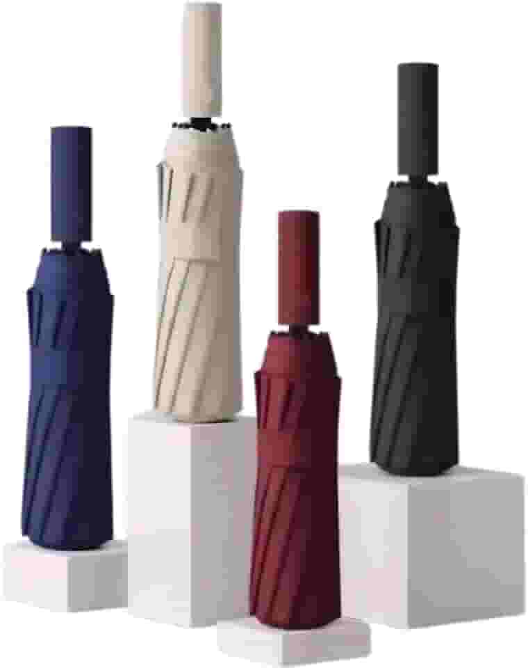 Guarda Chuva Automático Abre E Fecha Reforçado Contra Vento Proteção Solar Blackout