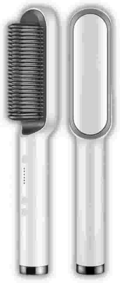 Escova Alisadora 3 em 1 Bivolt – Tecnologia de Íons | Para Todos os Tipos de Cabelo, Antifrizz e Modeladora Rápida