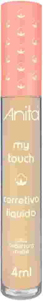 Corretivo Líquido Matte Anita My Touch Nº 0 Claro - Alta Cobertura e Longa Duração para Peles Claras - Maquiagem Profissional
