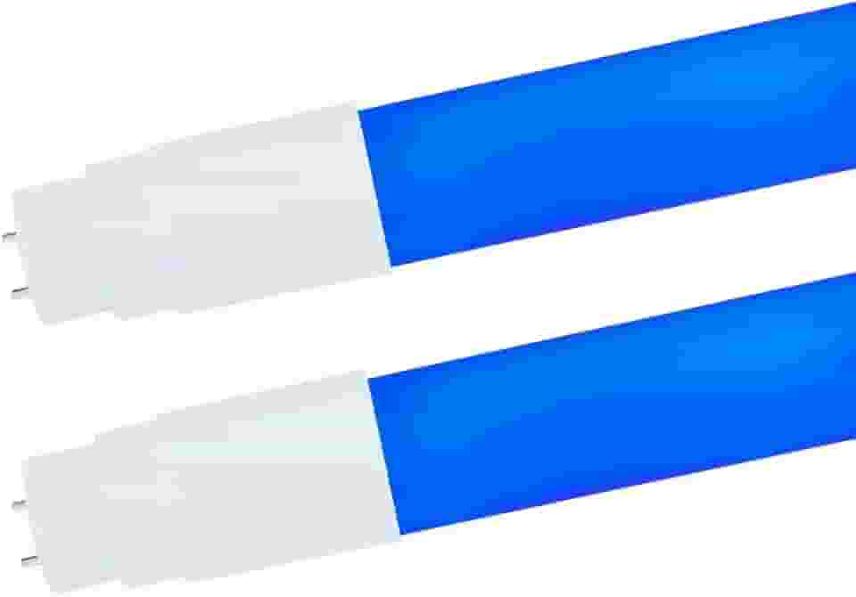 Kit 2 Lâmpadas Tubular Azul 10w De Led T8 60cm Bivolt