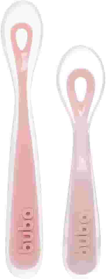Buba, Kit 2 Colheres Em Silicone Fases 1 E 2 Rosa