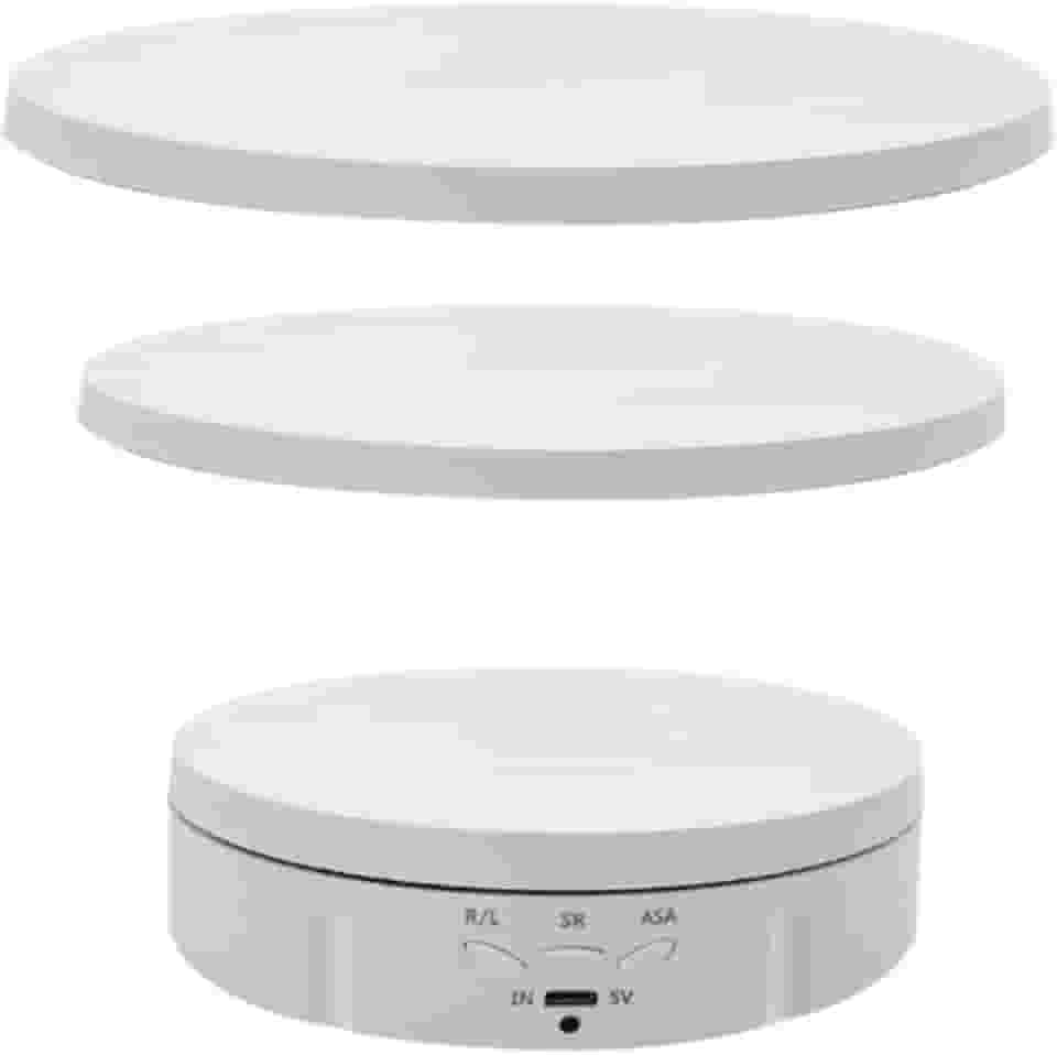 Suporte Giratorio para Fotografia 360 Eletrico Plataforna 3 tamanhos Alternáveis Vitrine Loja
