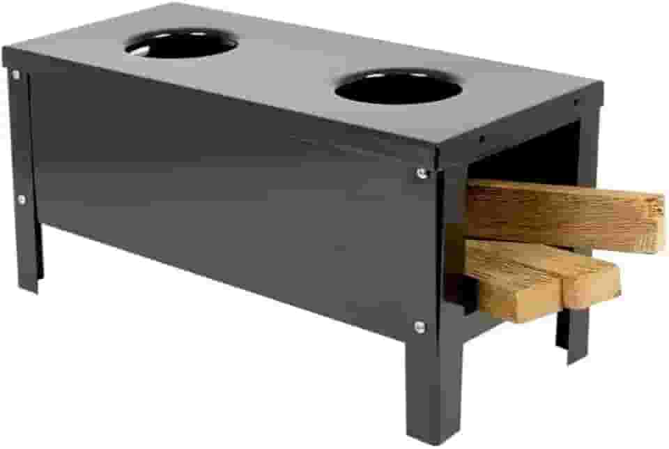 Fogão a Lenha e Carvão 2 Bocas Portátil