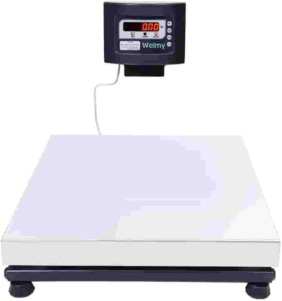 Balança Digital Comercial 300kg c/Bateria 40x50 Bivolt Welmy