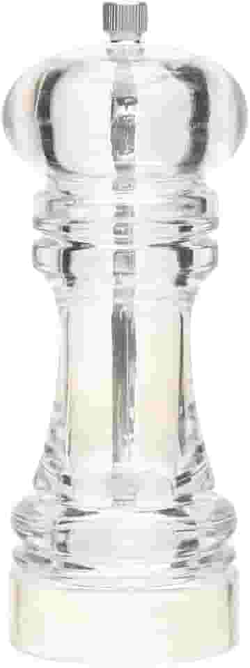 Mimo Style Moedor Manual de Acrílico Pimenta e Sal 15cm Ideal Para Moer Graõs e Condimentos Secos, Moedor de Cerâmica Com Pino Regulador de Tamanho do Grão