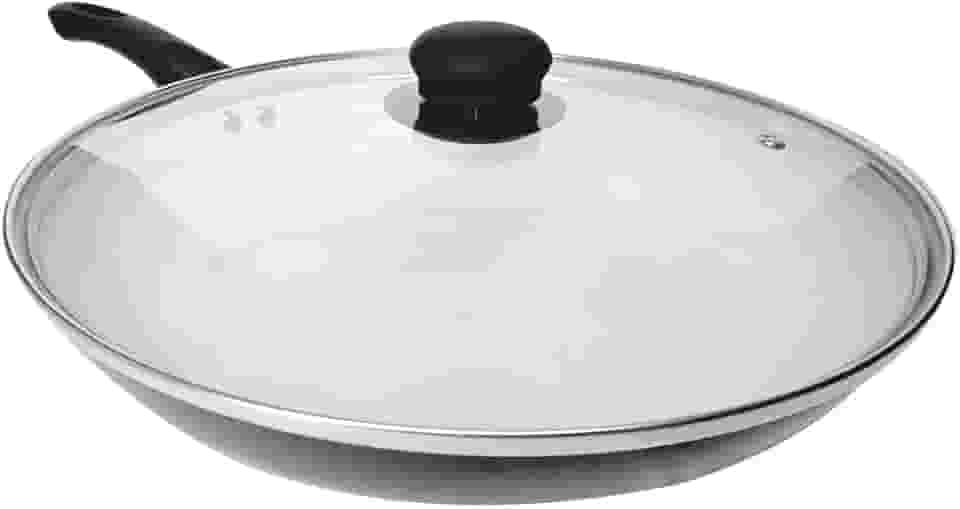 Panela Frigideira Cerâmica Profissional c/Tampa Vidro 24 cm