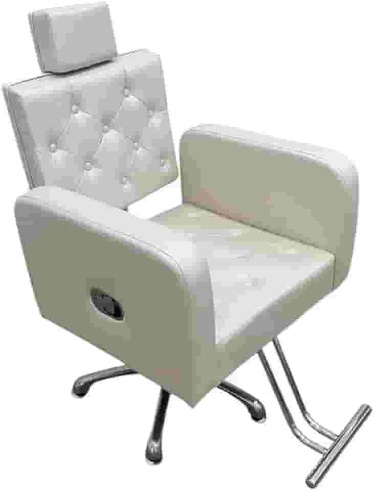 Cadeira Reclinável para Salão de Beleza Barbearia e Cabeleireiro com Base Hidráulica Estrela (Champanhe)