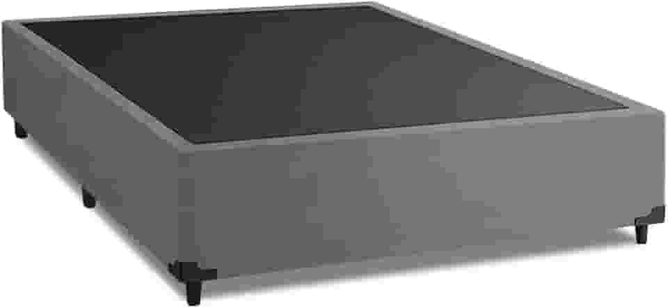 Cama Box Casal 1,38m com 38cm de Altura Suede Prince Cinza