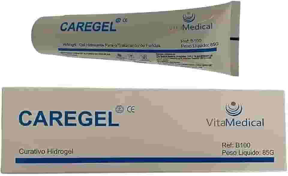 Pomada Hidrogel Caregel Para Feridas/Absorve Impurezas 85g Tratamento De Feridas Secas Escorridas Necróticas