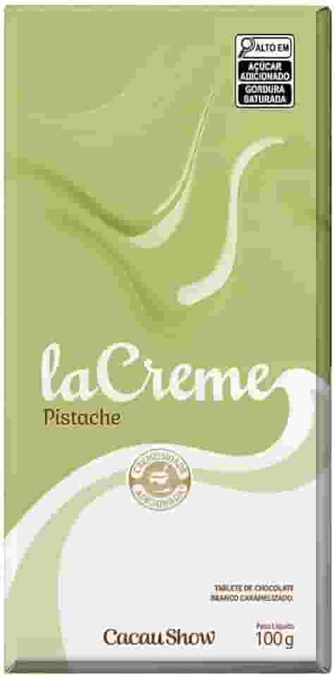 Tablete LaCreme Choco Branco com Pistache 100g Cacau Show